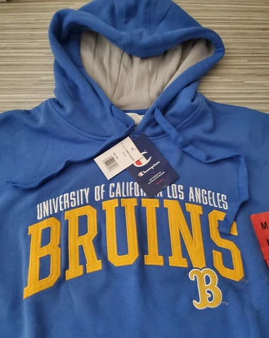 UCLA BRUINS Champion MENS HOODIE HOODED SWEATSHIRT Medium BRAND NEW SEWN LOGOS M Cover