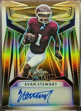EVAN STEWART Rookie Auto 2023 Leaf Metal Gold Prizm SSP /2 RC