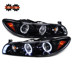For 97-03 Pontiac Grand Prix Projector Headlights Smoked Lens Dual Halo - Picture 1 of 5