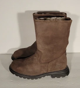 UGG Australia LANGLEY SUEDE Lined Boot Women's Sz 5 #1016040 Trendy Style - Picture 1 of 7