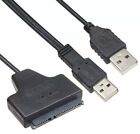 Adaptateur câble de disque dur USB 2,0 à 2,5 pouces HDD 7+15 broches Sata pour SSD et HDD Sata