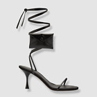 $675 Neous Women's Black Mintaka Wrap Leather Sandal Shoes Size Eu 37.5/Us 7.5