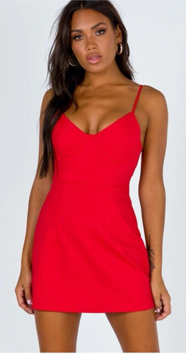 Mini Abito Principessa Polly Donna Taglia 4 Novella Rosso Bustier San Valentino Data Notte