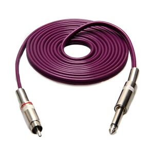 New Purple 2.4M 8' FT Soft Silicone Power Supply RCA Cord For Tattoo Machine
