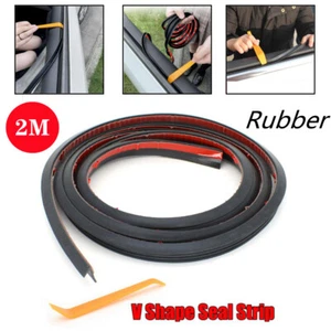 2M Weatherstrip Trim Edge Moulding Seal Strip For Car Door Side Window V- Shape - Picture 1 of 11