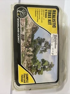 Woodland Scenics 1112 All Scale Realistic Trees Medium Green - 3 to 7" Tall (6) - Picture 1 of 2