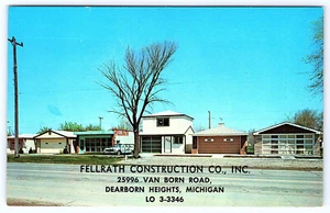 1964 Dearborn Michigan Advertising Postcard Fellrath Construction Co B723 - Picture 1 of 2