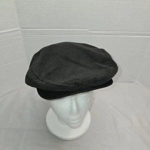 Goorin Bros Black Gatsby Cabbie Newsboy Flat Hat Min Stretch 100% Cotton Euc - Picture 1 of 8