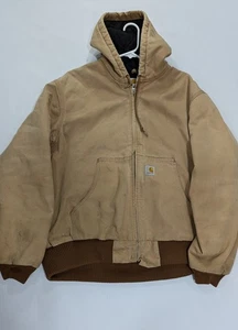 Vintage Mens Carhartt Tan Armstrong Heavyweight Quilted Jacket J140 BRN Size L - Bild 1 von 8