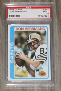 Tarjeta Don Herrmann Topps 1978 #243 PSA 9 New Orleans Saints - Imagen 1 de 2