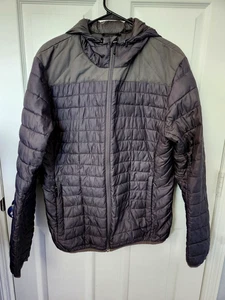 Abrigo Spyder Hinchado con Capucha Para Hombre Grande Gris Puffer Invierno Ligero - Imagen 1 de 8