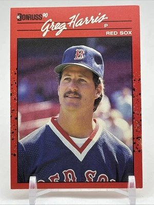 1990 Donruss #582 Greg Harris Boston Red Sox - Image 1 of 2