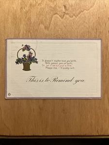 Das soll dich erinnern Postkarte verschickt 1917 - Bild 1 von 4