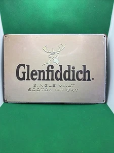 Glenfiddich Single Malt Scotch Whiskey-Metal Bar Sign - Picture 1 of 2