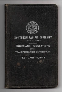 1943 Southern Pacific Company Eisenbahnbuch der Regeln und Vorschriften - Bild 1 von 3