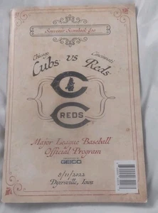 Field of Dreams MLB Official Program Souvenir Cubs Reds 8/11/22 - Picture 1 of 5