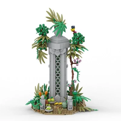 MOC Fairy Tale Scene Flower Tower Building Block Set Mushroom House Model Kit - Image 1 of 4