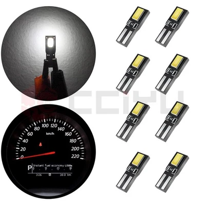 10X 6000k White T5 2-SMD LED Bulbs Dash Instrument Gauge Speedometer Light 74 17 - Image 1 of 4