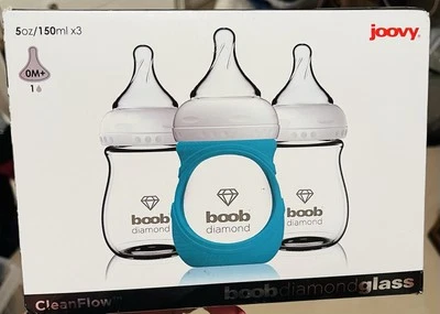 New joovy Boob Diamond Clean Flow Bottle Set (3) 5oz Bottles  Foto 1 de 3