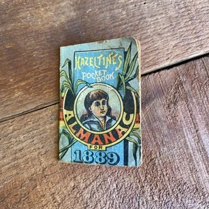 Hazeltine's Pocket Book Almanac For 1889 Victorian Annual Calendar & Astronomy - Picture 1 of 10