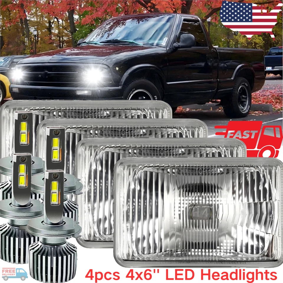 Faros LED altos-bajos 4x6"" para Chevrolet Caprice Monte Carlo 1977-1986 Foto 1 de 4