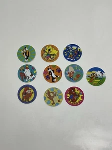 Lot Of 10 Pogs 1995 Looney Tunes - Picture 1 of 12