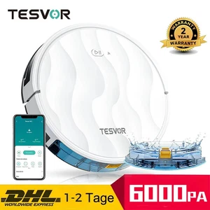 Tesvor-M2 Staubsauger Saugroboter Saugkraft 6000Pa 5200mAh Wassertank 350ML - Bild 1 von 10
