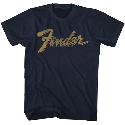 Camiseta Fender - Logo Usado - Clásicos Americanos - Azul Sólido Adulto Manga Corta Foto 1 de 3