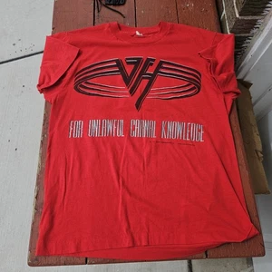 Camiseta de Concierto Van Halen 1991 De Colección Gira de Conocimiento Carnal Ilegal Talla L  - Imagen 1 de 6