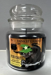 Yankee Purr Chouli Candle 14.5oz NEW Retired Halloween Witch Cat Bats Potion - Picture 1 of 4
