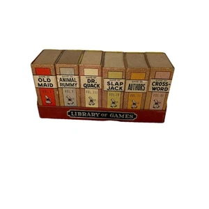 Biblioteca de Juegos de Cartas Antiguas Miniatura Tarjetas de Juego Antiguas De Colección Años 30 Pequeñas - Imagen 1 de 4