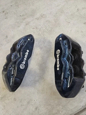 Pinzas de freno delanteras izquierda derecha 4 pistones OEM 10-16 Hyundai Genesis Coupe Brembo Foto 1 de 4