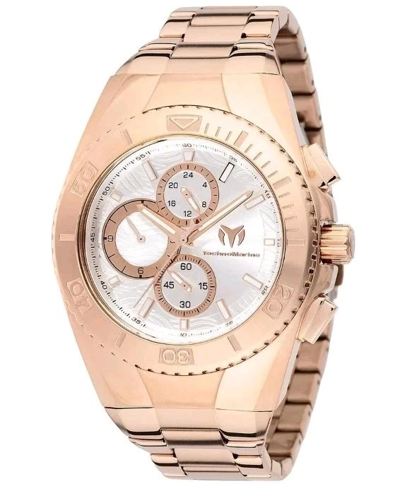 SALE! TechnoMarine Manta Chronograph Quartz Rose Gold Dial Men's Watch TM-224023 - Image 1 of 1