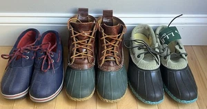 1 Paar LL Bean Unisex Jugend Kinder Stiefel und 2 Paar Entenstiefel wasserdicht Mokassins - Bild 1 von 23