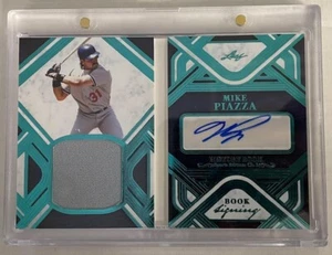 2023 Leaf History Books Booklet Patch Autograph 1/5 Mike Piazza - Picture 1 of 3