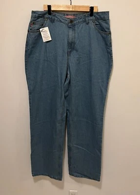 Woman Within jeans size 16 T  straight leg regular fit high rise blue stretch - Image 1 of 4