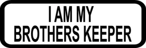 Calcomanía de 3" I am my brothers keeper casco divertido sombrero duro pegatina motocicleta - Imagen 1 de 1