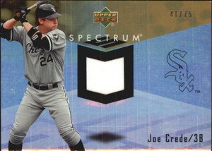 2007 Upper Deck Spectrum Swatches Gold Baseball Card #JC Joe Crede Jsy /75