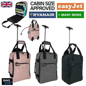 RyanAir 40x20x25cm Carry on Cabin Holdall on Wheels, Approved 20L Luggage Bag - Picture 1 of 43
