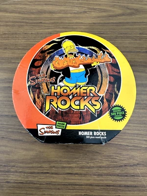 2009 The Simpsons Homer Rocks 500 Piece Jigsaw Puzzle 2 peices missing see photo - image 1 of 4