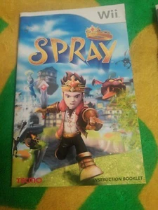 Spray Nintendo Wii Manual Only - Picture 1 of 1