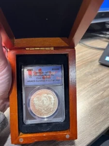 2015 Canada Fine Silver 100 Dollars Canadian Musk Ox First Release ANACS SP 70 - Picture 1 of 1