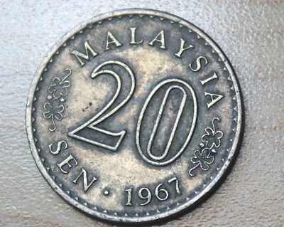 Malasia 20 Sen 1967 Foto 1 de 2