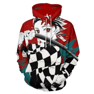 Anime DEMON SLAYER Hooded Print Fashion Hoodie Sweater Pullover Oberteil XL - Bild 1 von 10