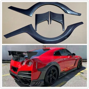 For Nissan GTR R35 2017 MY17 Carbon Fiber Wide Body Rear Fender Flares - Picture 1 of 12