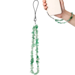 Beaded Phone Strap Crystal Stones Key Chain Wristlet Charms Crystals - Picture 1 of 11