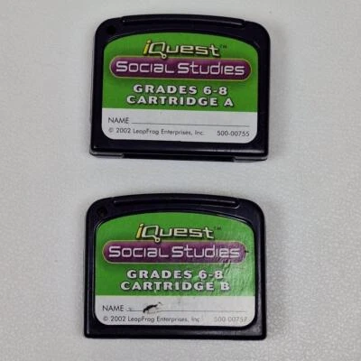 Leap Frog iQuest Social Studies Cartridges A & B Grades 6-8 - Image 1 of 2