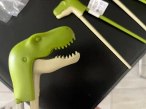 Lot of 3 Dinosaur Munch Time Chomping Chopsticks w/ Display Container NEW FRED - Picture 1 of 6