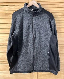 BEVERLEY HILLS POLO CLUB Zip Up Fleece Jacket Men's Size Large Long Sleeve Grey - Picture 1 of 7