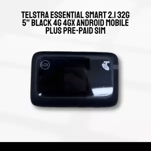 TELSTRA ESSENTIAL SMART 2.1 32G 5" BLACK 4G 4GX ANDROID MOBILE Plus Pre-Paid SIM - Picture 1 of 2